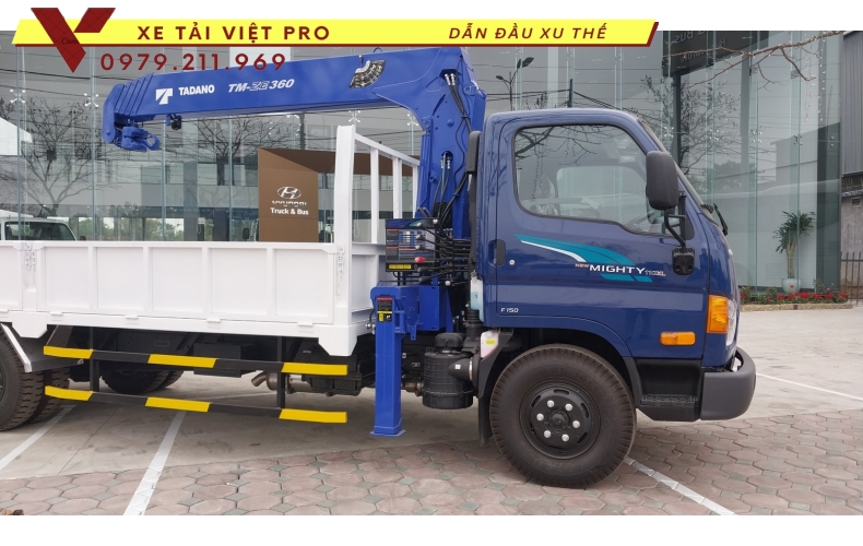 Hyundai 110SL gắn cẩu Tadano 3 tấn