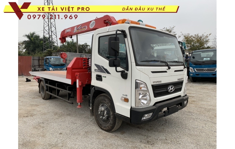 Hyundai EX8 cứu hộ sàn trượt gắn cẩu Unic