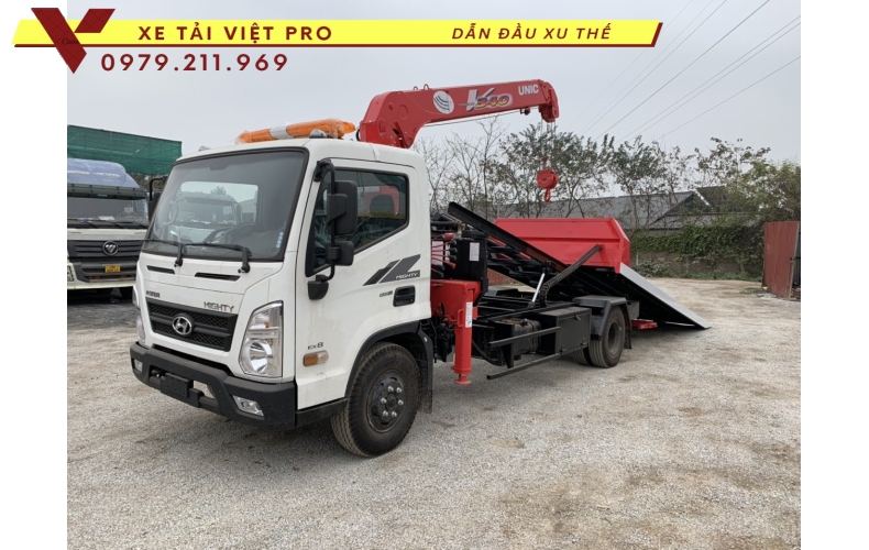 Hyundai EX8 cứu hộ sàn trượt gắn cẩu Unic