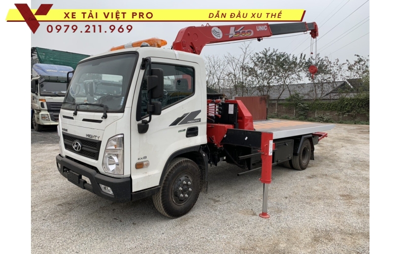 Hyundai EX8 cứu hộ sàn trượt gắn cẩu Unic
