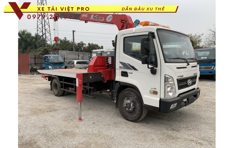 Hyundai EX8 cứu hộ sàn trượt gắn cẩu Unic