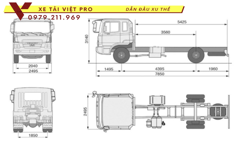 Giá xe hyundai HD 170 téc chở xăng dầu mới nhất