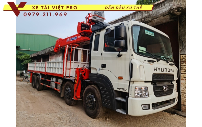 Xe tải Hyundai HD320 gắn cẩu Kanglim 12 tấn - Cập nhật giá mới nhất năm 2024