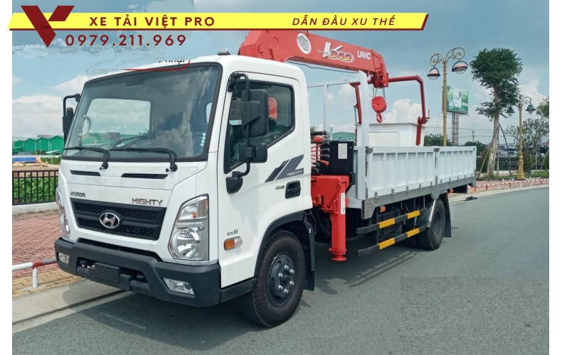 Xe tải Hyundai EX8L gắn cẩu Unic 3 tấn Báo giá  mới nhất năm 2024 tại đây