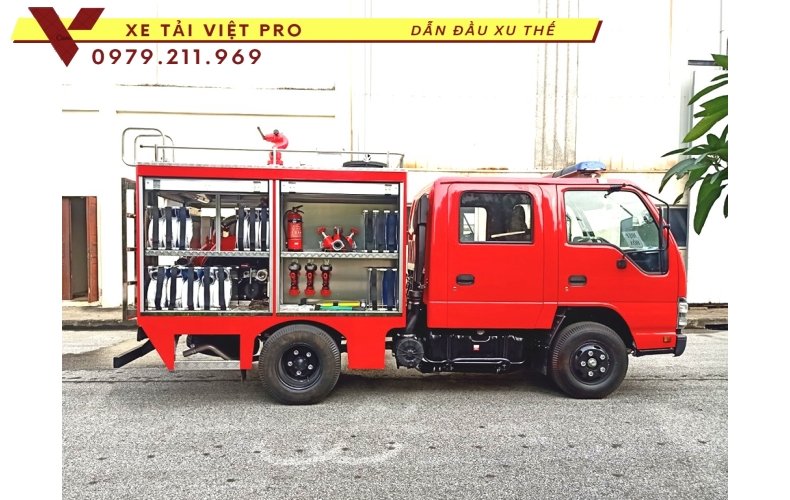 Xe chữa cháy ISUZU 1000 lít nước 100 lít bọt 