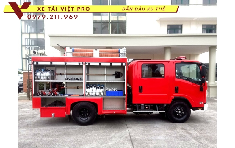 Báo giá xe chữa cháy téc nước 4 khối ISUZU tại Hà Nội