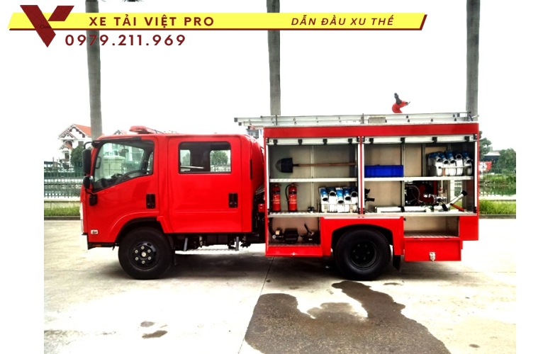 Báo giá xe chữa cháy téc nước 4 khối ISUZU tại Hà Nội