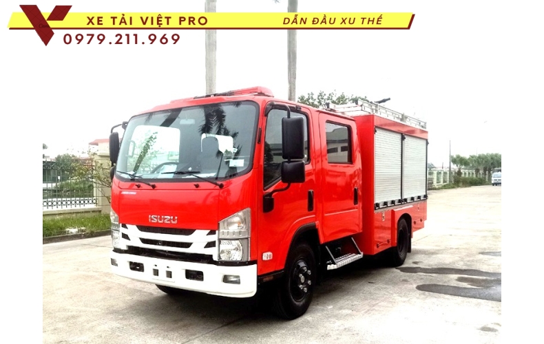 Báo giá xe chữa cháy téc nước 4 khối ISUZU tại Hà Nội