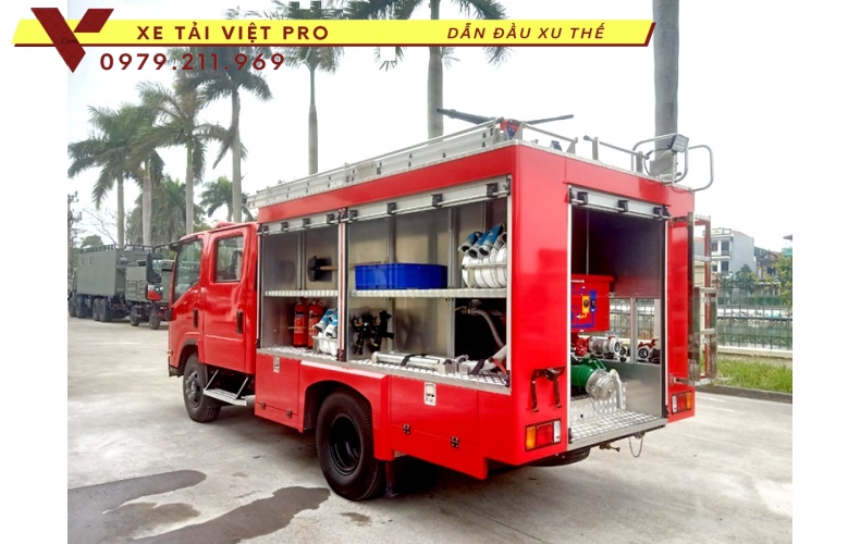 Báo giá xe chữa cháy téc nước 4 khối ISUZU tại Hà Nội