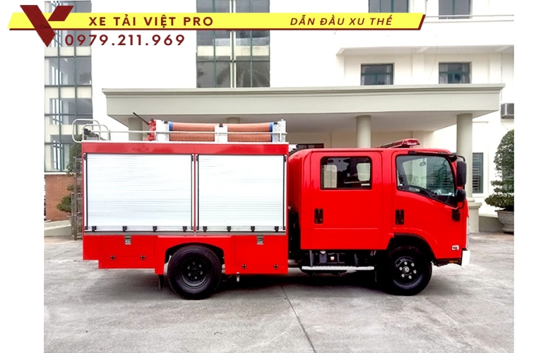 Báo giá xe chữa cháy téc nước 4 khối ISUZU tại Hà Nội