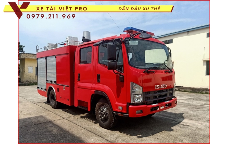 Báo giá xe chữa cháy téc nước 4 khối ISUZU tại Hà Nội