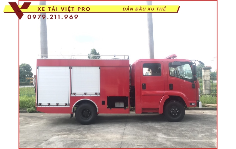 Báo giá xe chữa cháy téc nước 4 khối ISUZU tại Hà Nội
