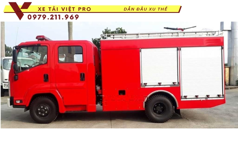 Báo giá xe chữa cháy téc nước 4 khối ISUZU tại Hà Nội