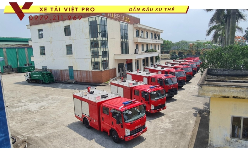 Xe chữa cháy ISUZU 1000 lít nước 100 lít bọt 
