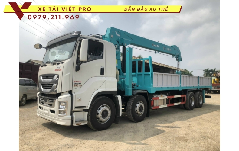 Xe tải Isuzu gắn cẩu Hyundai 12 tấn - hàng chất lượng cao bền bỉ và tiết kiệm nhiên liệu