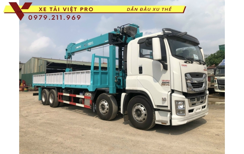 Xe tải Isuzu gắn cẩu Hyundai 12 tấn - hàng chất lượng cao bền bỉ và tiết kiệm nhiên liệu