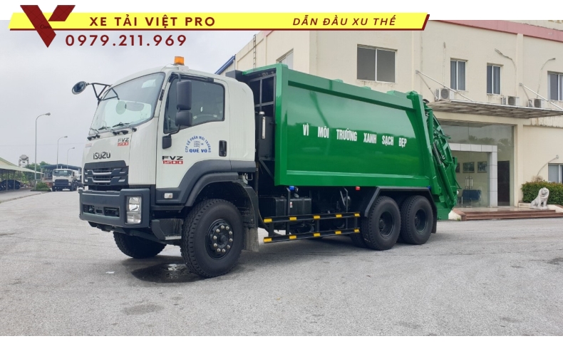 Báo giá xe ISUZU FVZ 1500 cuốn ép rác 15m3 mới nhất