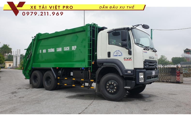 Báo giá xe ISUZU FVZ 1500 cuốn ép rác 15m3 mới nhất