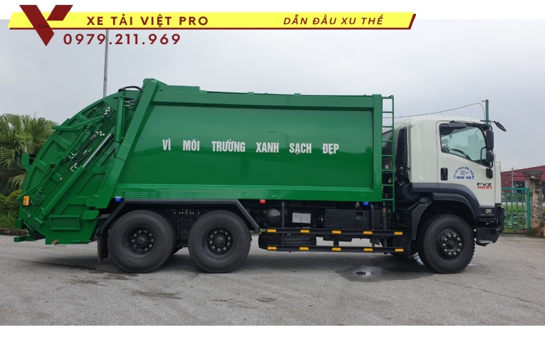 Báo giá xe ISUZU FVZ 1500 cuốn ép rác 15m3 mới nhất