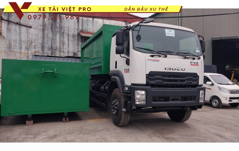 Báo giá ISUZUFVZ34QE4 thùng chở hooklift 20 khối mới nhất