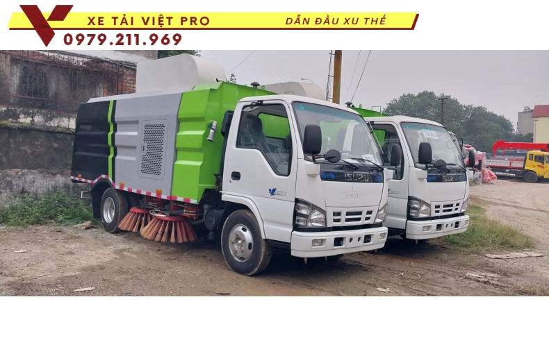 Báo giá xe ISUZU quét đường hút bụi 6m3 mới nhất hiện nay