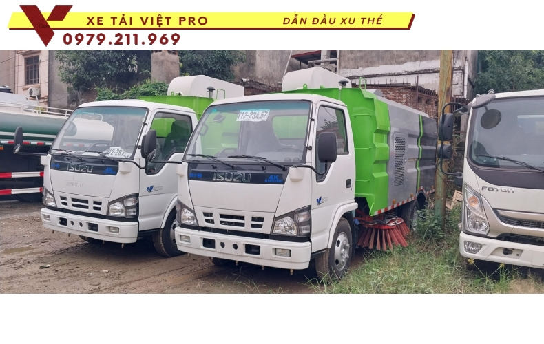 Báo giá xe ISUZU quét đường hút bụi 6m3 mới nhất hiện nay