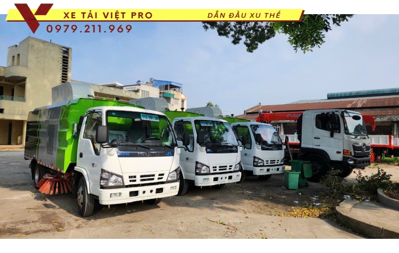 Báo giá xe ISUZU quét đường hút bụi 5 khối mới nhất hiện nay