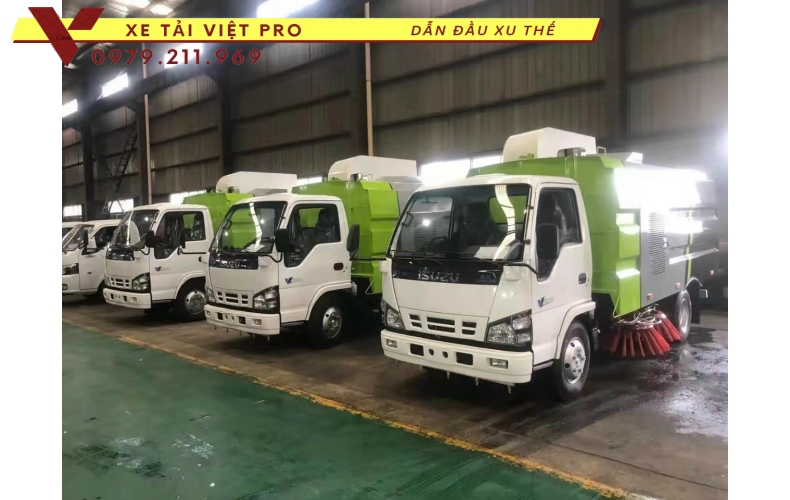 Báo giá xe ISUZU quét đường hút bụi 5 khối mới nhất hiện nay