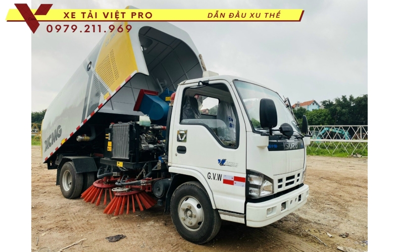 Báo giá Isuzu quét đường hút bụi 5 khối mới nhất hiện nay