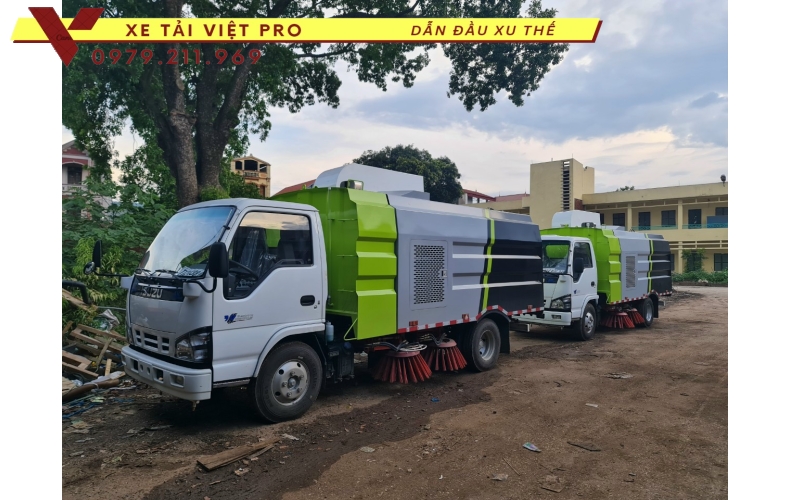 Báo giá xe ISUZU quét đường hút bụi 5 khối mới nhất hiện nay