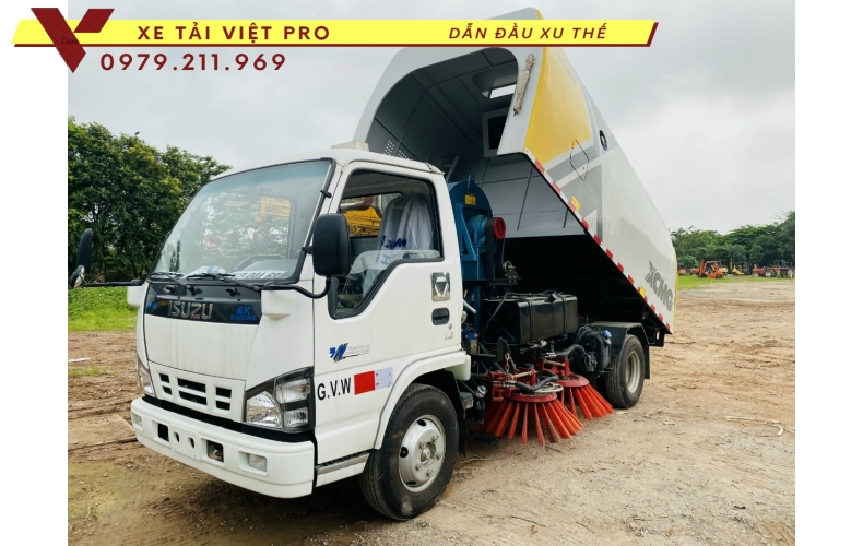 Báo giá Isuzu quét đường hút bụi 5 khối mới nhất hiện nay