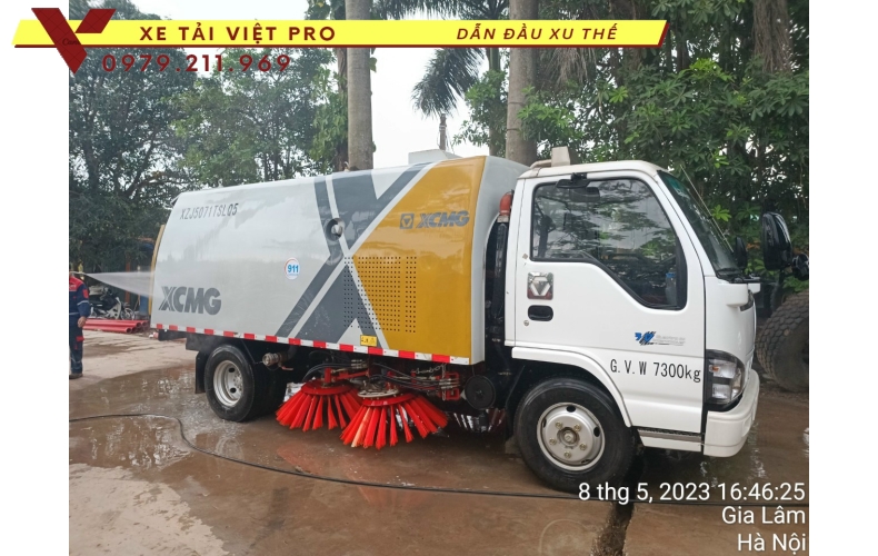 Báo giá Isuzu quét đường hút bụi 5 khối mới nhất hiện nay