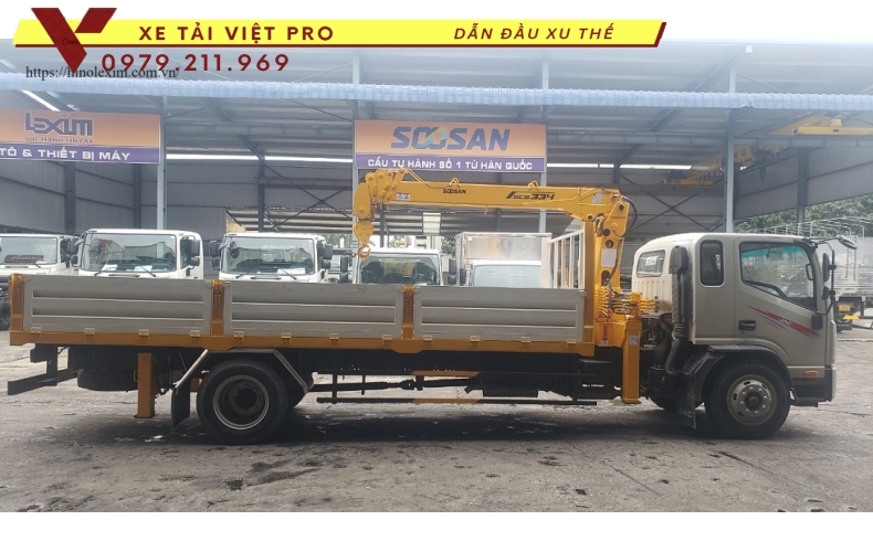 JAC N900S.PLUS gắn cẩu soosan 3 tấn 4 đốt