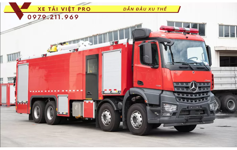 Xe cứu hỏa Mercedes Benz 14.000 lít nước, 2000 lít bọt