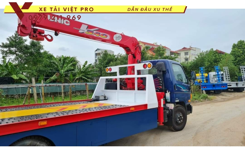 Báo giá xe Ollin S120 cứu hộ sàn trượt có gắn cẩu 3 tấn