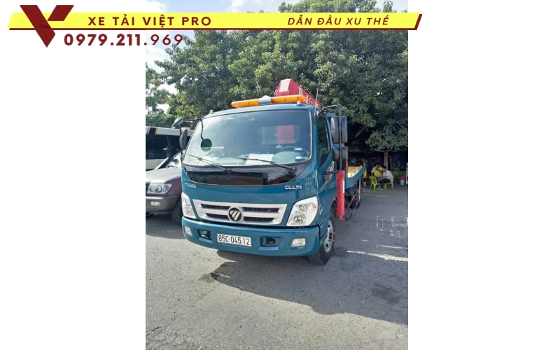 Báo giá xe Ollin S120 cứu hộ sàn trượt có gắn cẩu 3 tấn