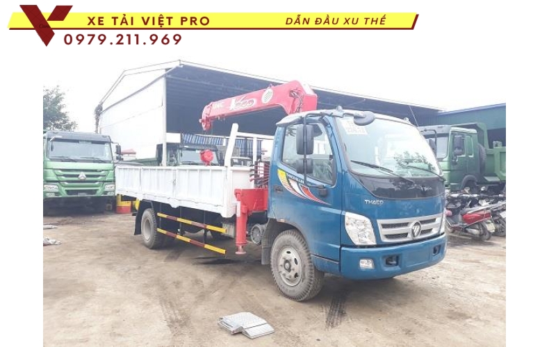Xe tải thaco Ollin S120 gắn cẩu Unic 3 tấn giá rẻ, chất lượng cao, giao hàng toàn quốc