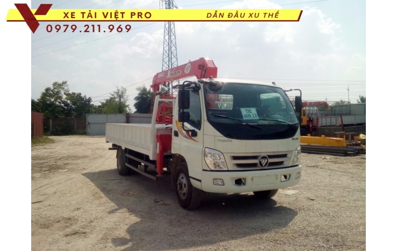 Xe tải thaco Ollin S120 gắn cẩu Unic 3 tấn giá rẻ, chất lượng cao, giao hàng toàn quốc