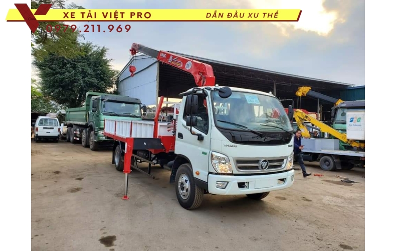 Xe tải thaco Ollin S120 gắn cẩu Unic 3 tấn giá rẻ, chất lượng cao, giao hàng toàn quốc