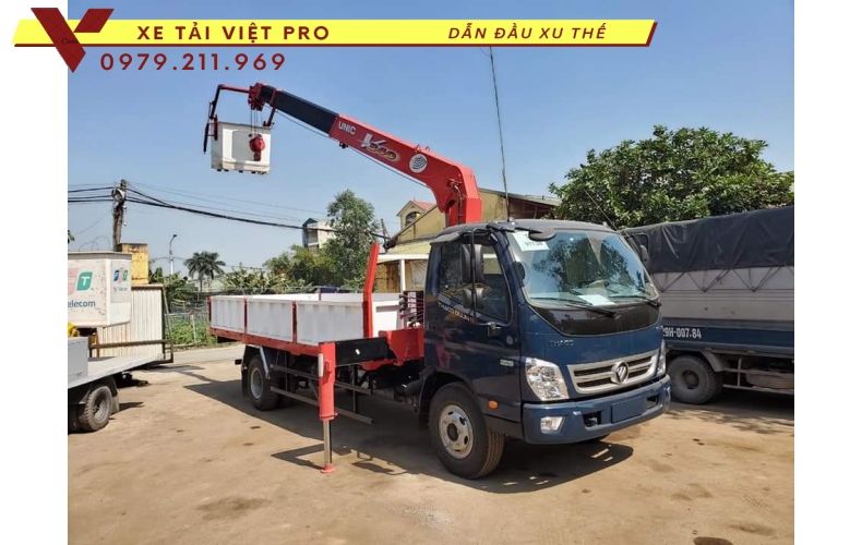 Xe tải thaco Ollin S120 gắn cẩu Unic 3 tấn giá rẻ, chất lượng cao, giao hàng toàn quốc