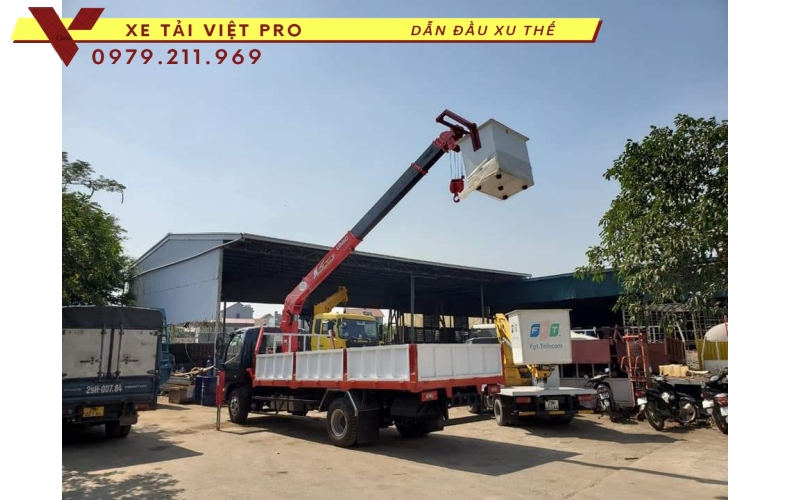 Xe tải thaco Ollin S120 gắn cẩu Unic 3 tấn giá rẻ, chất lượng cao, giao hàng toàn quốc