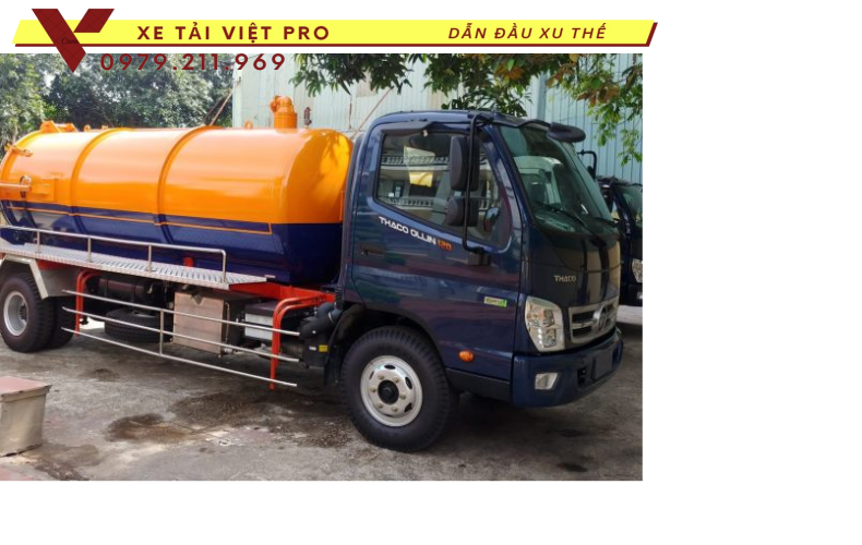 Báo giá xe Ollin S120 hút bể phốt 7 khối mới nhất hiện nay