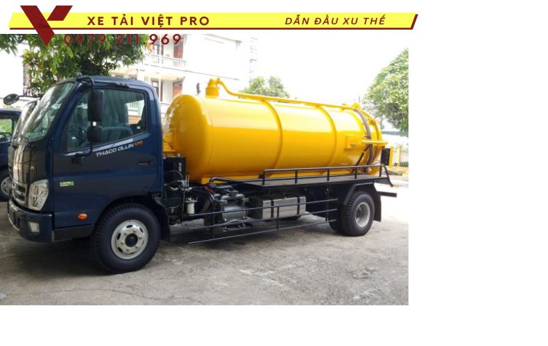 Báo giá xe Ollin S120 hút bể phốt 7 khối mới nhất hiện nay
