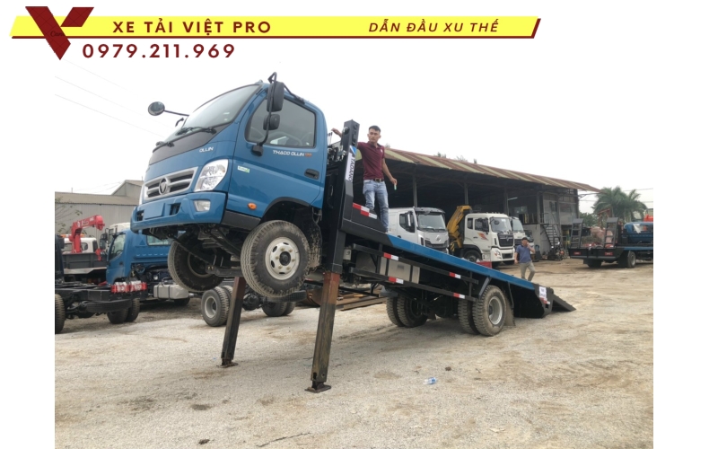 5 loại xe tải nâng đầu chở máy công trình cùng phân khúc với xe Ollin S120