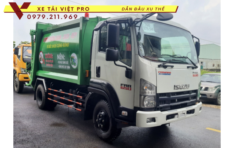 Xe Isuzu cuốn ép rác 9 khối giá bao nhiêu