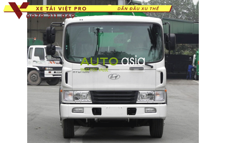 Ô tô Hyundai cuốn ép chở rác 8 khối