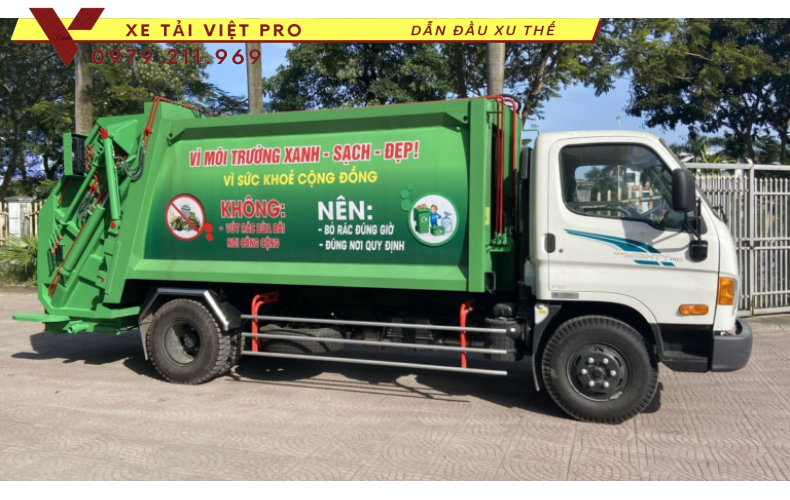 Xe HYUNDAI 110SP cuốn ép rác 10 khối