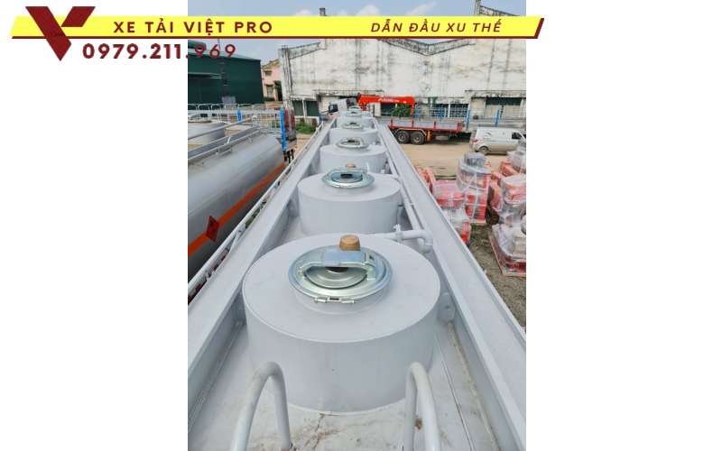 Rơ mooc téc 3 trục chở dầu