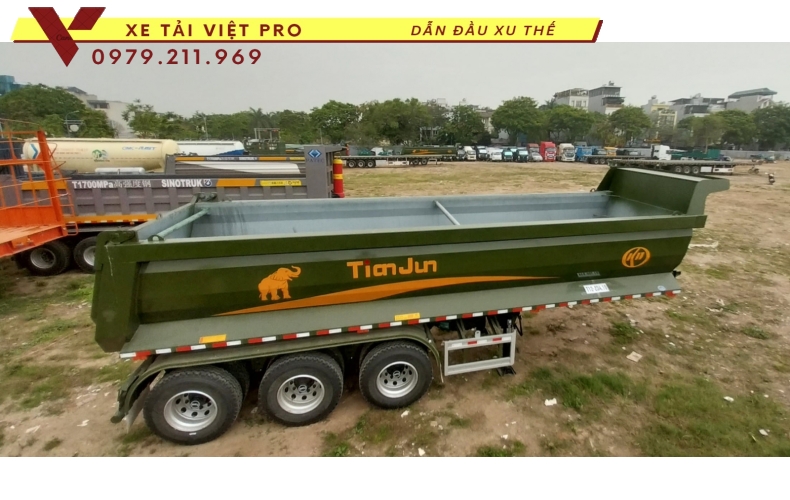 Báo giá mới nhất năm 2024 thùng sơ mi rơ mooc ben Tianjun tại Hà Nội