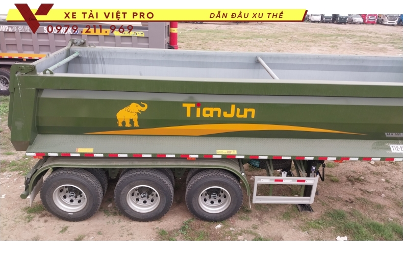 Báo giá mới nhất năm 2024 thùng sơ mi rơ mooc ben Tianjun tại Hà Nội
